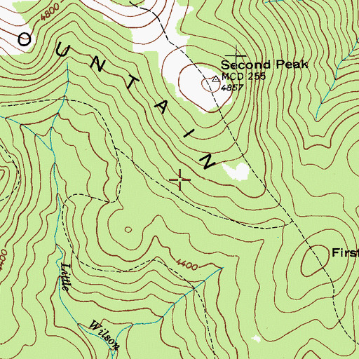 Topographic Map of Little Wilson Creek Wilderness, VA