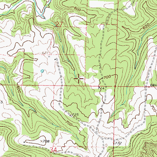 Topographic Map of Lusk Creek Wilderness, IL