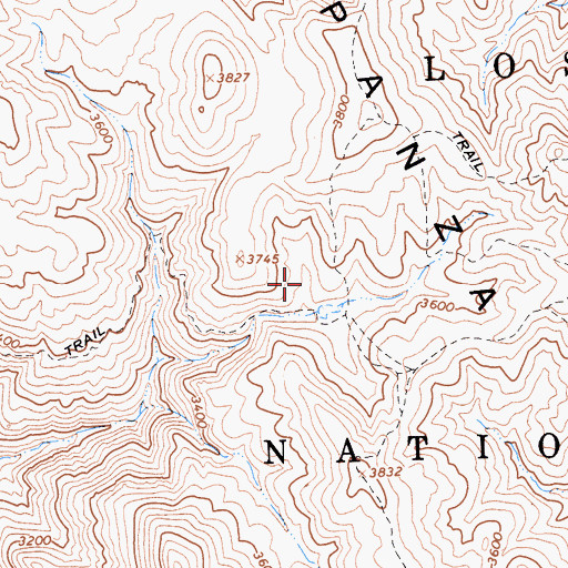 Topographic Map of Machesna Mountain Wilderness, CA
