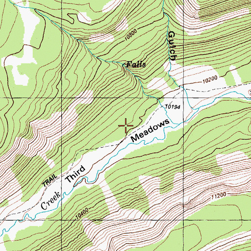 Topographic Map of Elk Creek Trail, CO