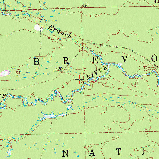 Topographic Map of Mackinac Wilderness, MI