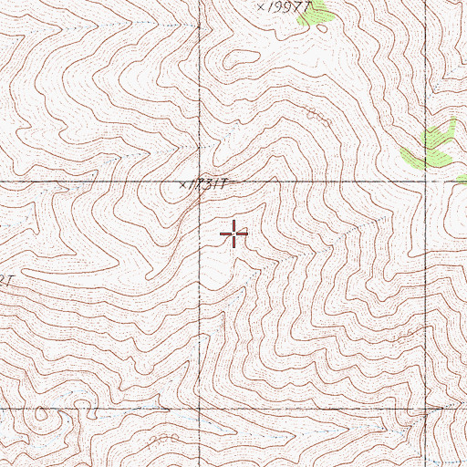 Topographic Map of Manly Peak Wilderness, CA