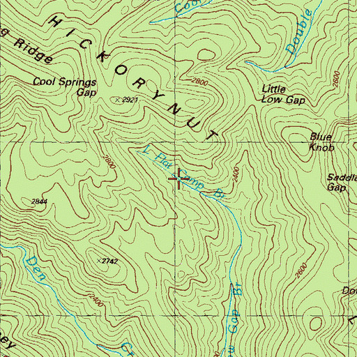 Topographic Map of Mark Trail Wilderness, GA