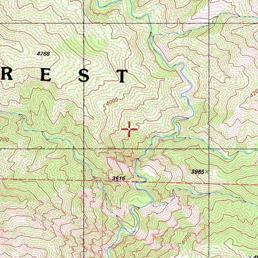 Topographic Map of Matilija Wilderness, CA
