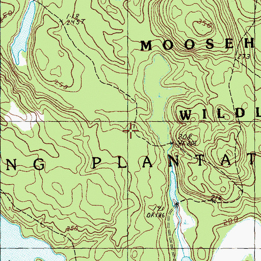 Topographic Map of Moosehorn Wilderness (Baring Unit), ME