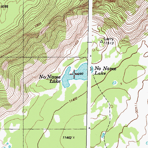 Topographic Map of No Name Lake, CO