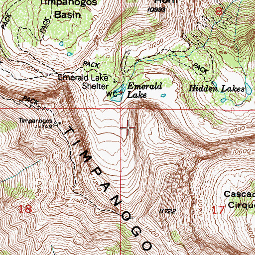 Topographic Map of Mount Timpanogos Wilderness, UT