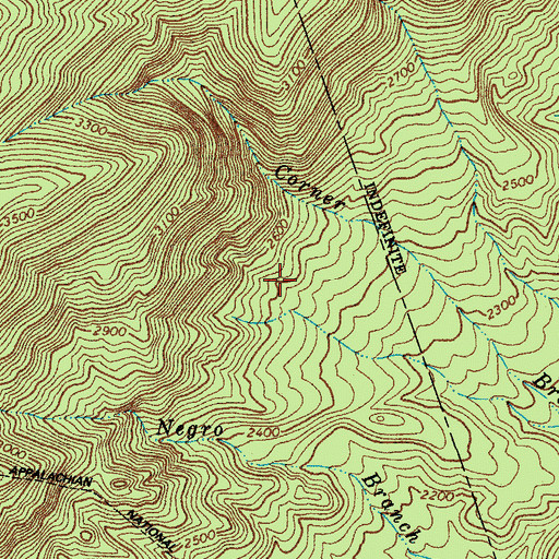 Topographic Map of Mountain Lake Wilderness, VA