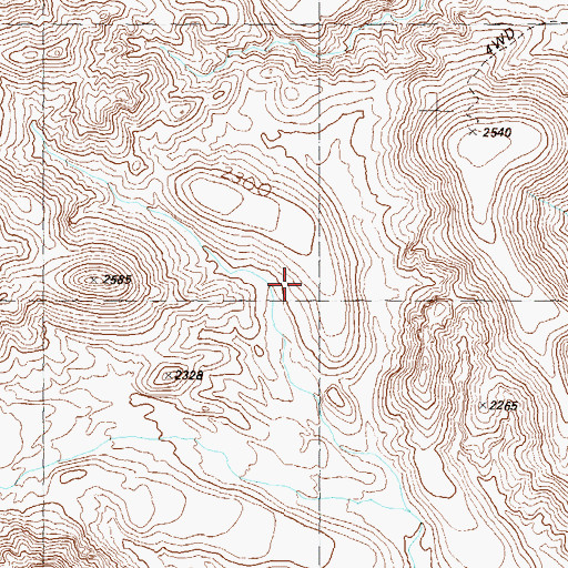 Topographic Map of New Water Mountains Wilderness, AZ