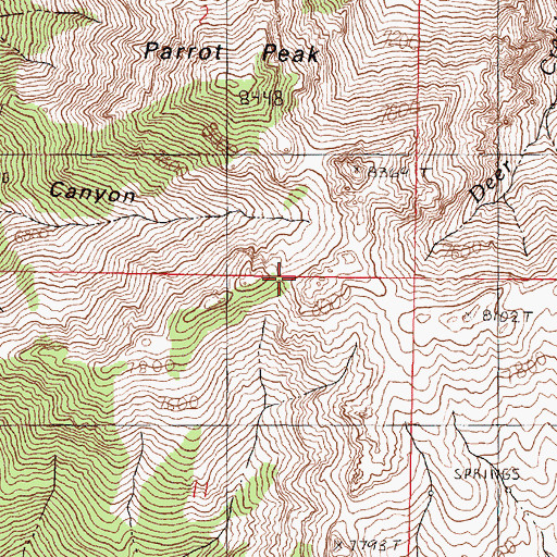 Topographic Map of North Jackson Mountains Wilderness, NV