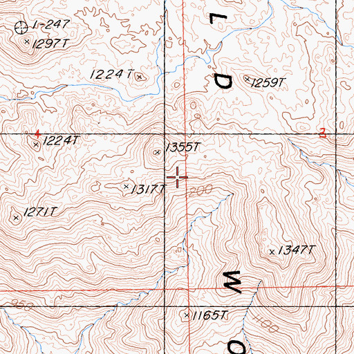 Topographic Map of Old Woman Mountains Wilderness, CA