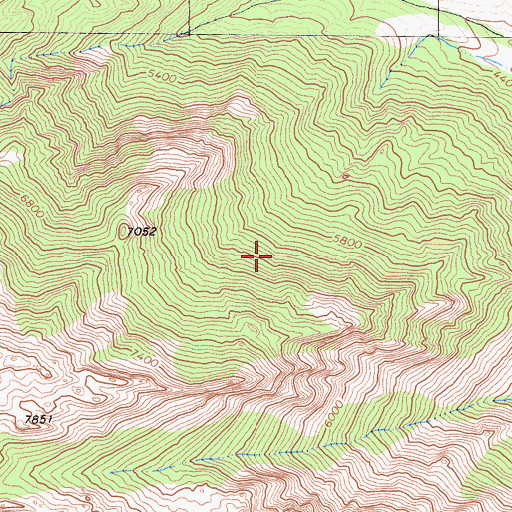 Topographic Map of Owens Peak Wilderness, CA