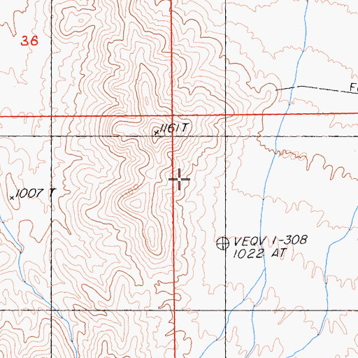 Topographic Map of Pahrump Valley Wilderness, CA