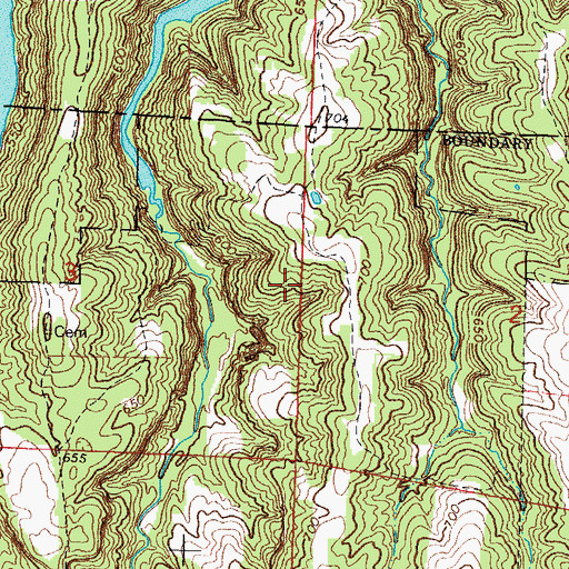 Topographic Map of Panther Den Wilderness, IL