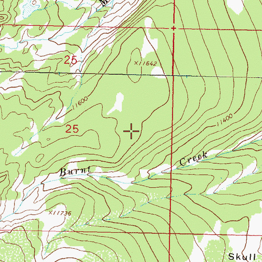 Topographic Map of Powderhorn Wilderness, CO
