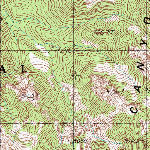 Topographic Map of Quinn Canyon Wilderness, NV