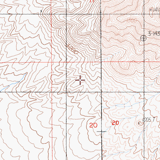 Topographic Map of Resting Spring Range Wilderness, CA