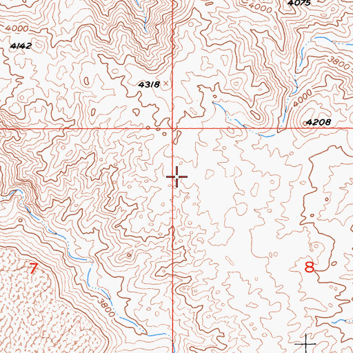 Topographic Map of Rodman Mountains Wilderness, CA