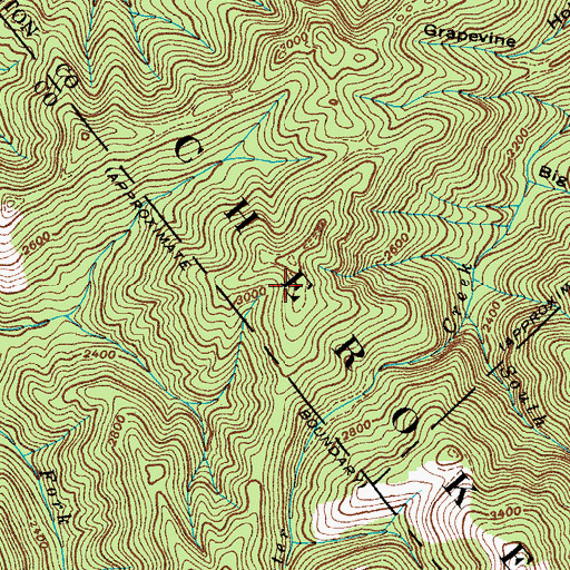 Topographic Map of Sampson Mountain Wilderness, TN