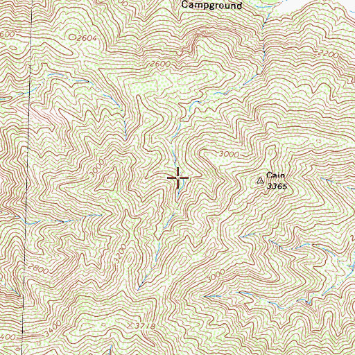 Topographic Map of San Rafael Wilderness, CA