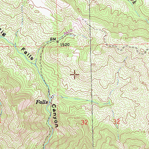 Topographic Map of Santa Lucia Wilderness, CA