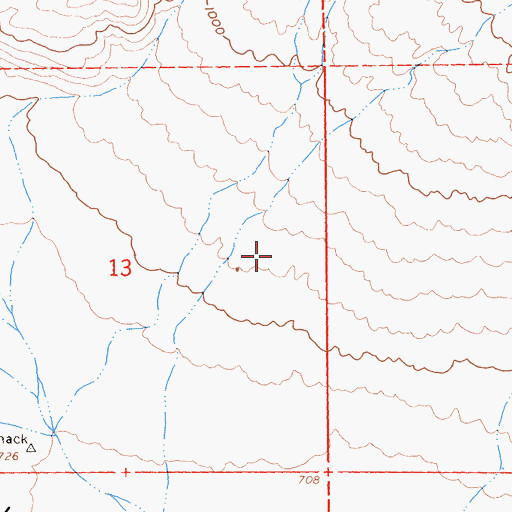 Topographic Map of Santa Rosa Mountains State Wilderness, CA