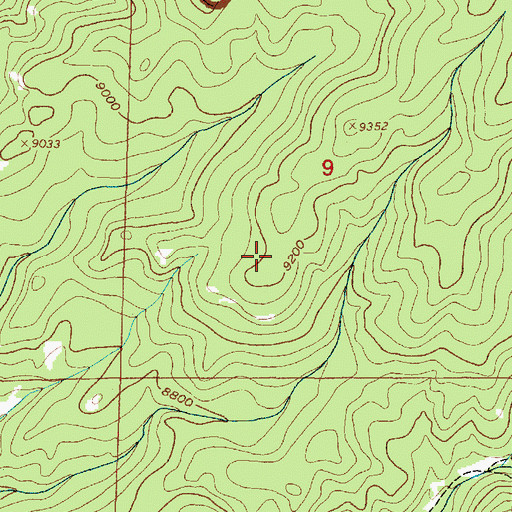Topographic Map of Savage Run Wilderness, WY