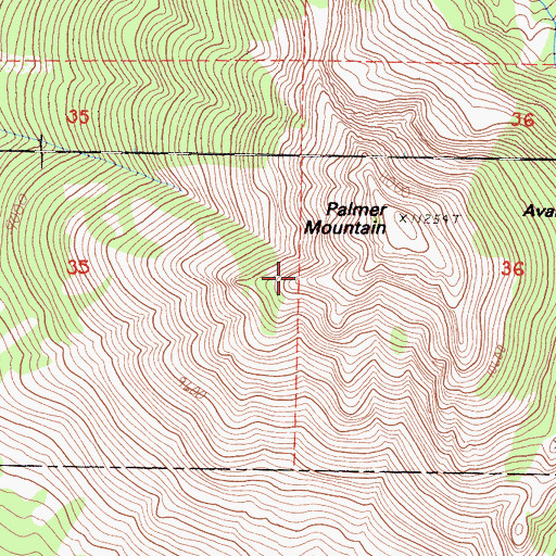 Topographic Map of Sequoia-Kings Canyon Wilderness, CA