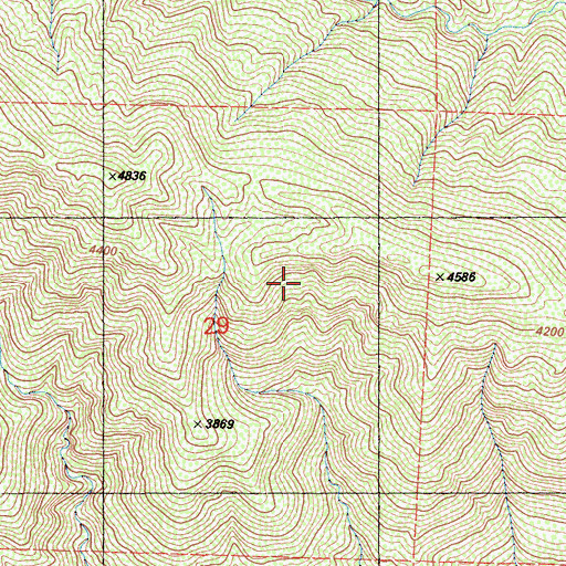 Topographic Map of Sespe Wilderness, CA