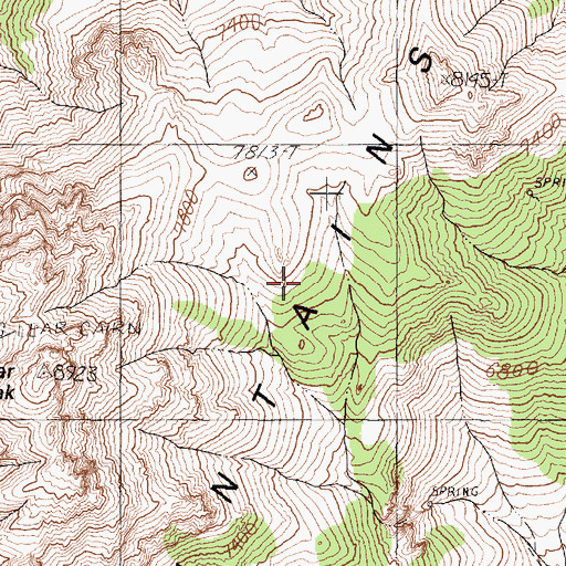 Topographic Map of South Jackson Mountains Wilderness, NV