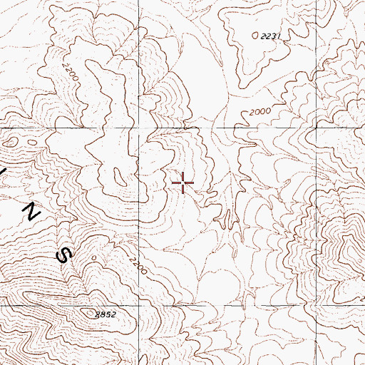 Topographic Map of South Maricopa Mountains Wilderness, AZ