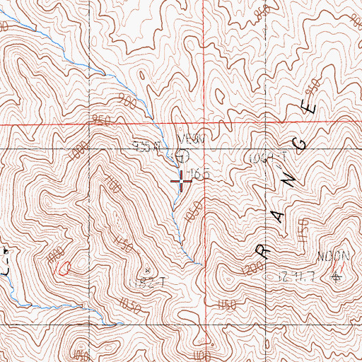 Topographic Map of South Nopah Range Wilderness, CA