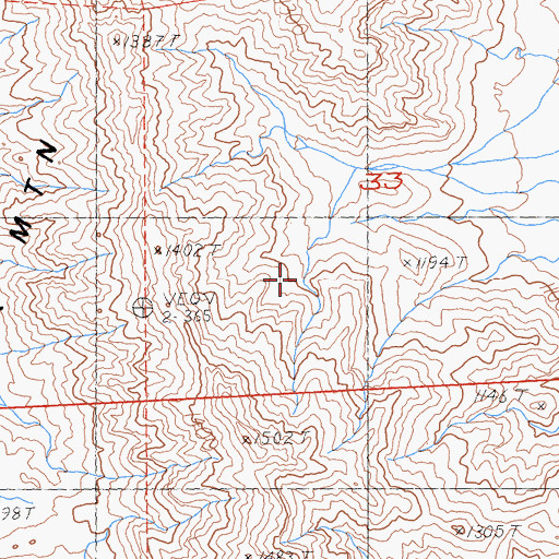 Topographic Map of Stateline Wilderness, CA