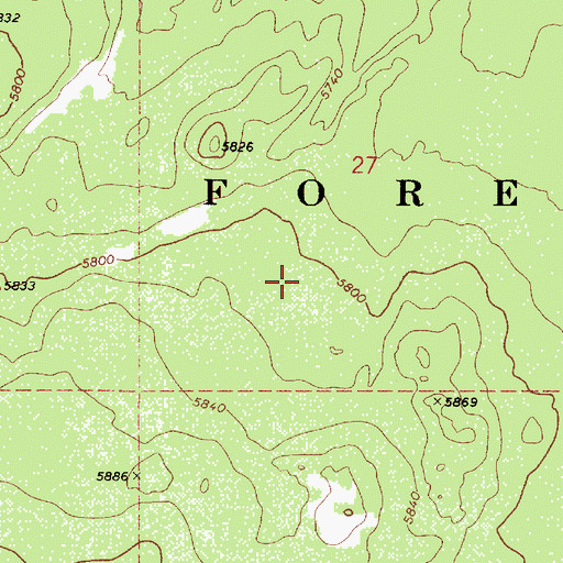 Topographic Map of Strawberry Crater Wilderness, AZ