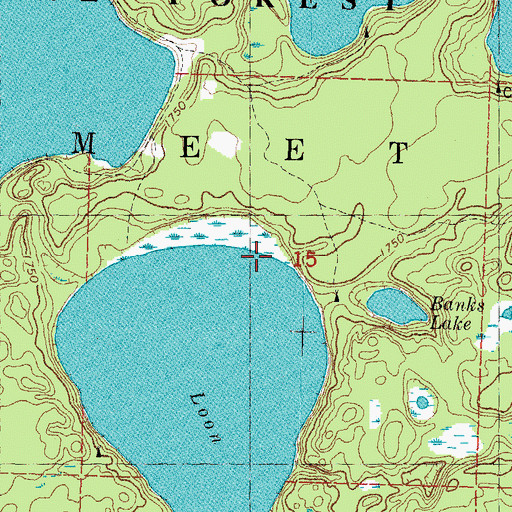 Topographic Map of Sylvania Wilderness, MI
