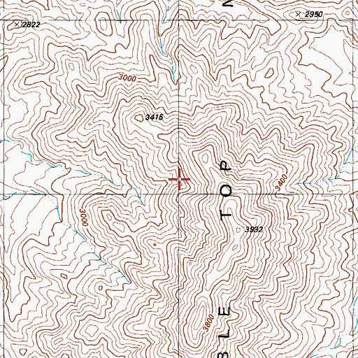 Topographic Map of Table Top Wilderness, AZ