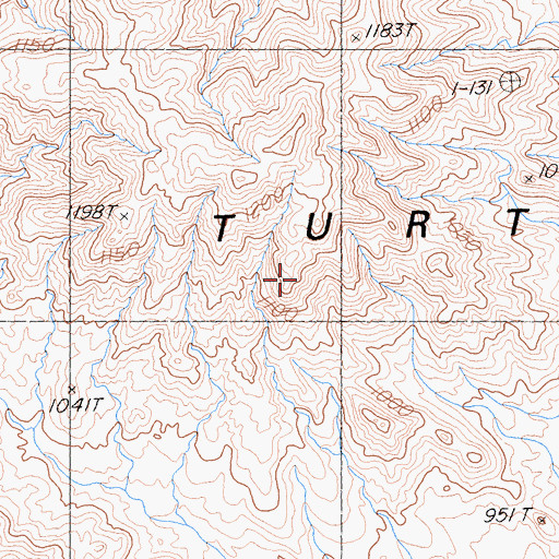 Topographic Map of Turtle Mountains Wilderness, CA