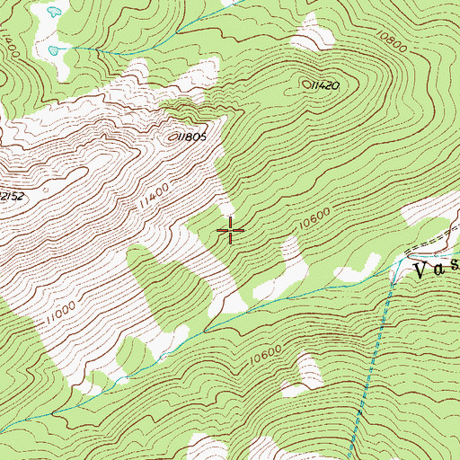 Topographic Map of Vasquez Peak Wilderness, CO