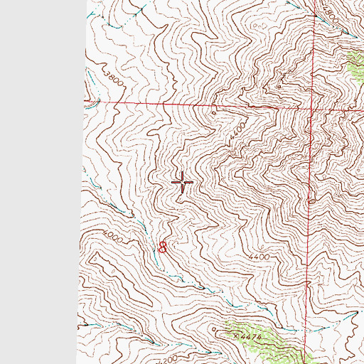 Topographic Map of Wabayuma Peak Wilderness, AZ