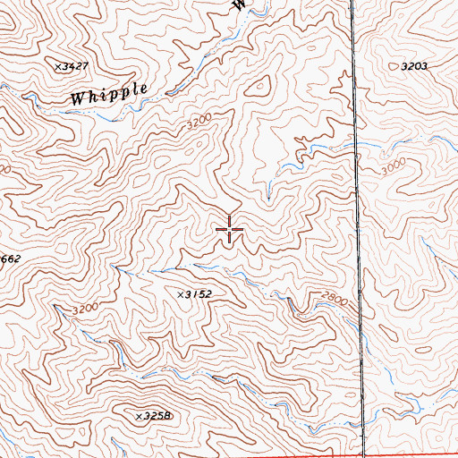 Topographic Map of Whipple Mountains Wilderness, CA