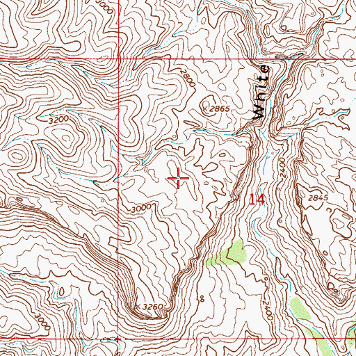 Topographic Map of White Canyon Wilderness, AZ