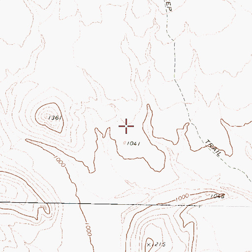 Topographic Map of Woolsey Peak Wilderness, AZ