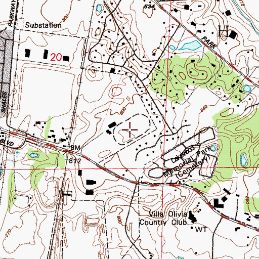 Topographic Map of Maywood Park Training Track, IL