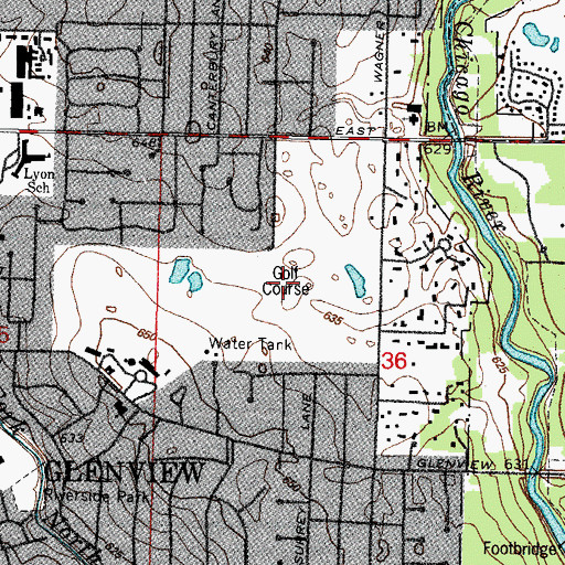 Topographic Map of North Shore Country Club, IL