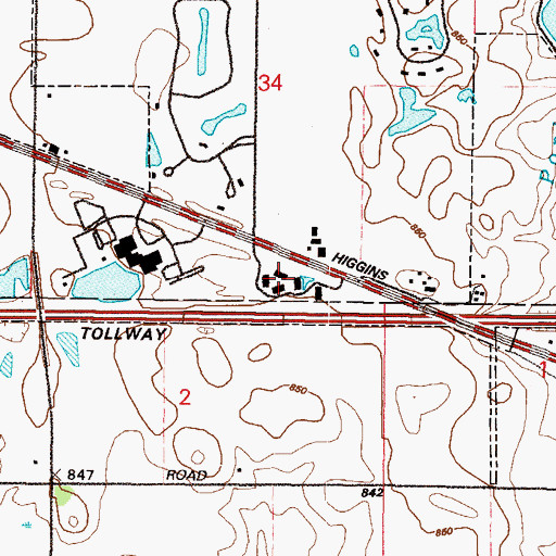 Topographic Map of South Barrington Office Center, IL