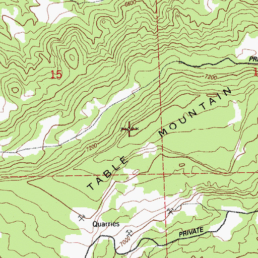 Topographic Map of Table Mountain, CO