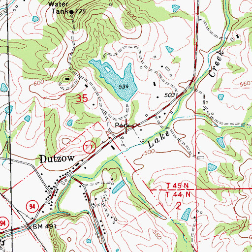 Topographic Map of Marthasville Volunteer Fire Department Station 3, MO