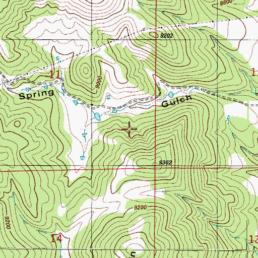 Topographic Map of North Burno Mountain, CO