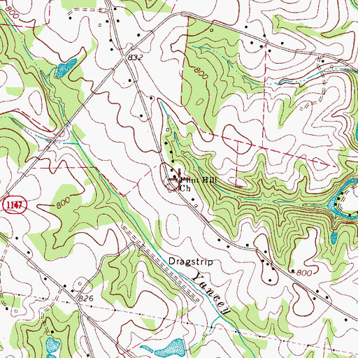 Topographic Map of Flint Hill School (historical), NC