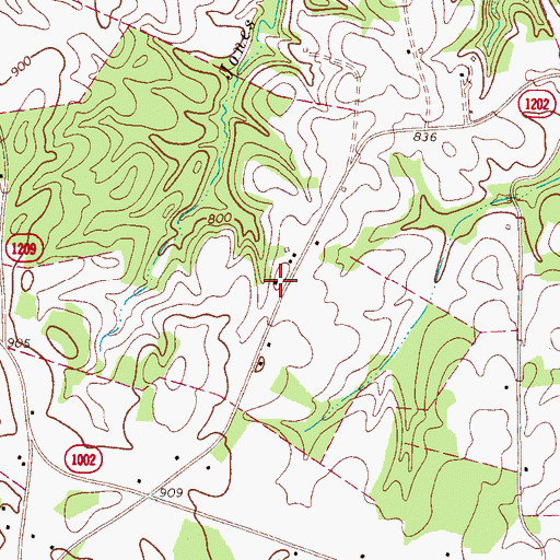 Topographic Map of Holly Springs School (historical), NC